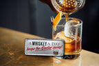 Blechschild ''A whiskey a day keeps the doctor away'' 28x12cm