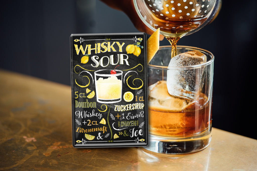 Blechschild ''Whiskey Sour'' 20x30cm