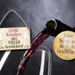 Blechschild ''Leere Weingläser sind VOLLER Geschichten'' 18x12cm