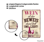 Blechschild ''Ich wünsche mir das Leben meiner Katze'' 20x30cm