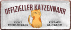 4252024224665 Schilderstore24 Schilderstore24 Blechschilder sind perfekt als Geschenk zu Weihnachten, Geburtstage, Feiern, Partys, Grillabende, Namenstag, Feiertag, Mädelsabend, Hochzeit. Jederzeit stilvoll im Wohnzimmer, Partykeller, Garage, Praxis, Büro, Café, Hauseingang Haustier Tier Freund knuddelig Zuhause Katze Hund Hamster Meerschwein haustier	 ''Offizieller Katzennarr (grau)''		28x12cm