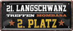 4252024228595 Schilderstore24 	Schilderstore24 Blechschilder sind perfekt als Geschenk zu Weihnachten, Geburtstage, Feiern, Partys, Grillabende, Namenstag, Feiertag, Mädelsabend, Hochzeit. Jederzeit stilvoll im Wohnzimmer, Partykeller, Garage, Praxis, Büro, Café, Hauseingang Sex Anzüglich Zweideutig Romantik Brüste sinnlich schnulzig romantisch versaut pinup ''21. LangschwanzTreffen Mombasa 2. Platz''		28x12cm