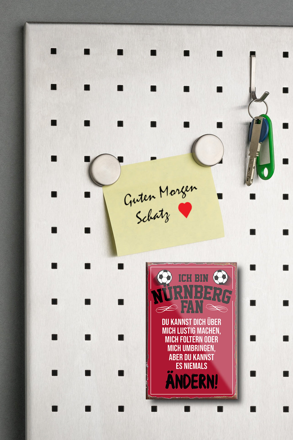Magnet ''Nürnberg Fan (schwarze schrift)'' 9x6x0,3cm