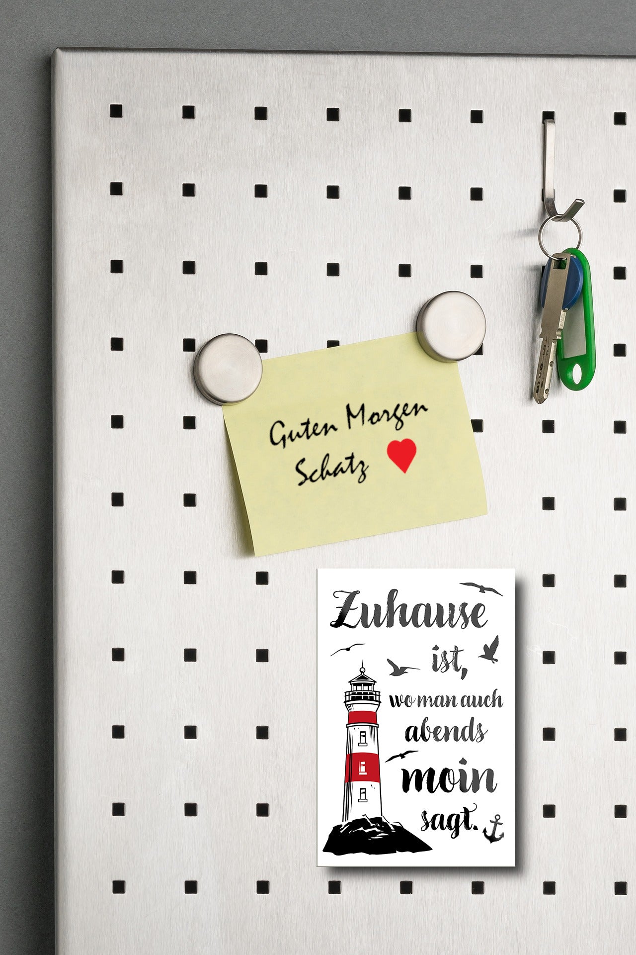 Magnet ''Zuhause ist, wo man auch abends Moin sagt'' 9x6x0,3cm