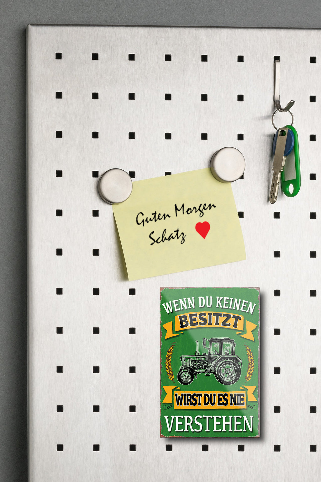 Magnet ''Wenn du keinen besitzt Traktor'' 9x6x0,3cm