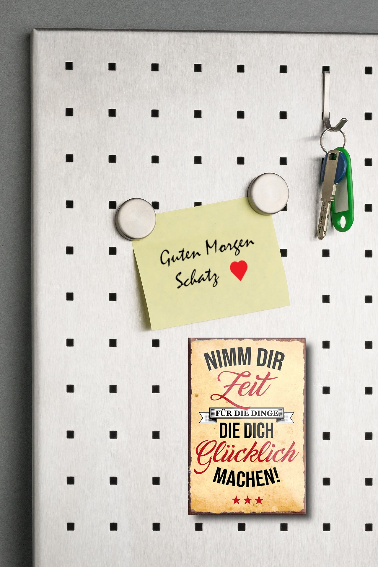 Magnet ''Nimm die Zeit für die Dinge Glücklich machen'' 9x6x0,3cm