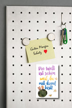 Magnet ''Die Welt ist schön weil du mit drauf bist'' 9x6x0,3cm