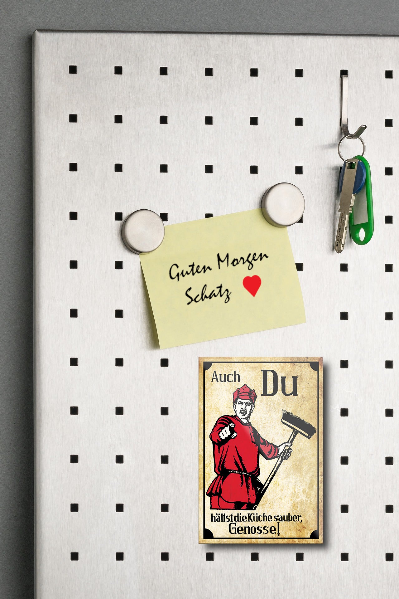 Magnet ''Auch Du hälst die Küche sauber Genosse'' 9x6x0,3cm