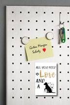 Magnet ''All you need is Love and a dog'' 9x6x0,3cm