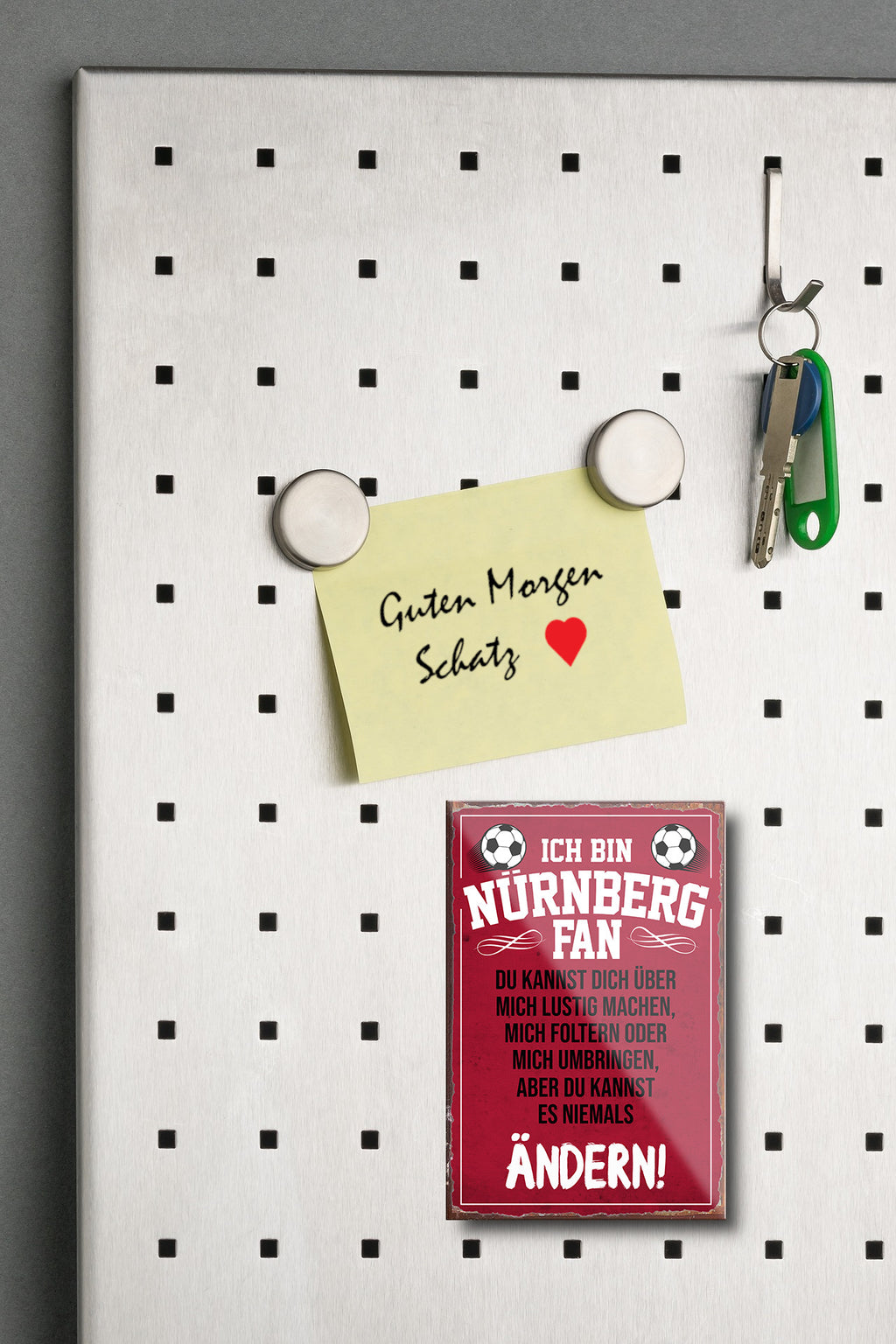 Magnet ''Nuremberg Fan (white writing)'' 9x6x0.3cm
