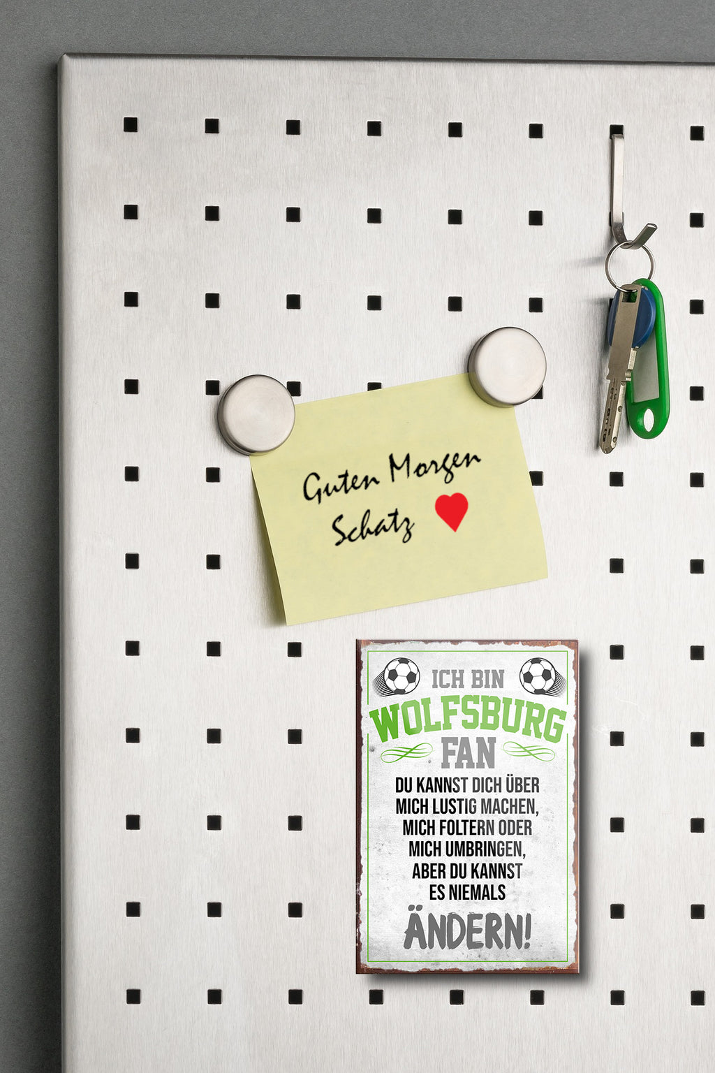 Magnet ''Wolfsburg Fan'' 9x6x0,3cm