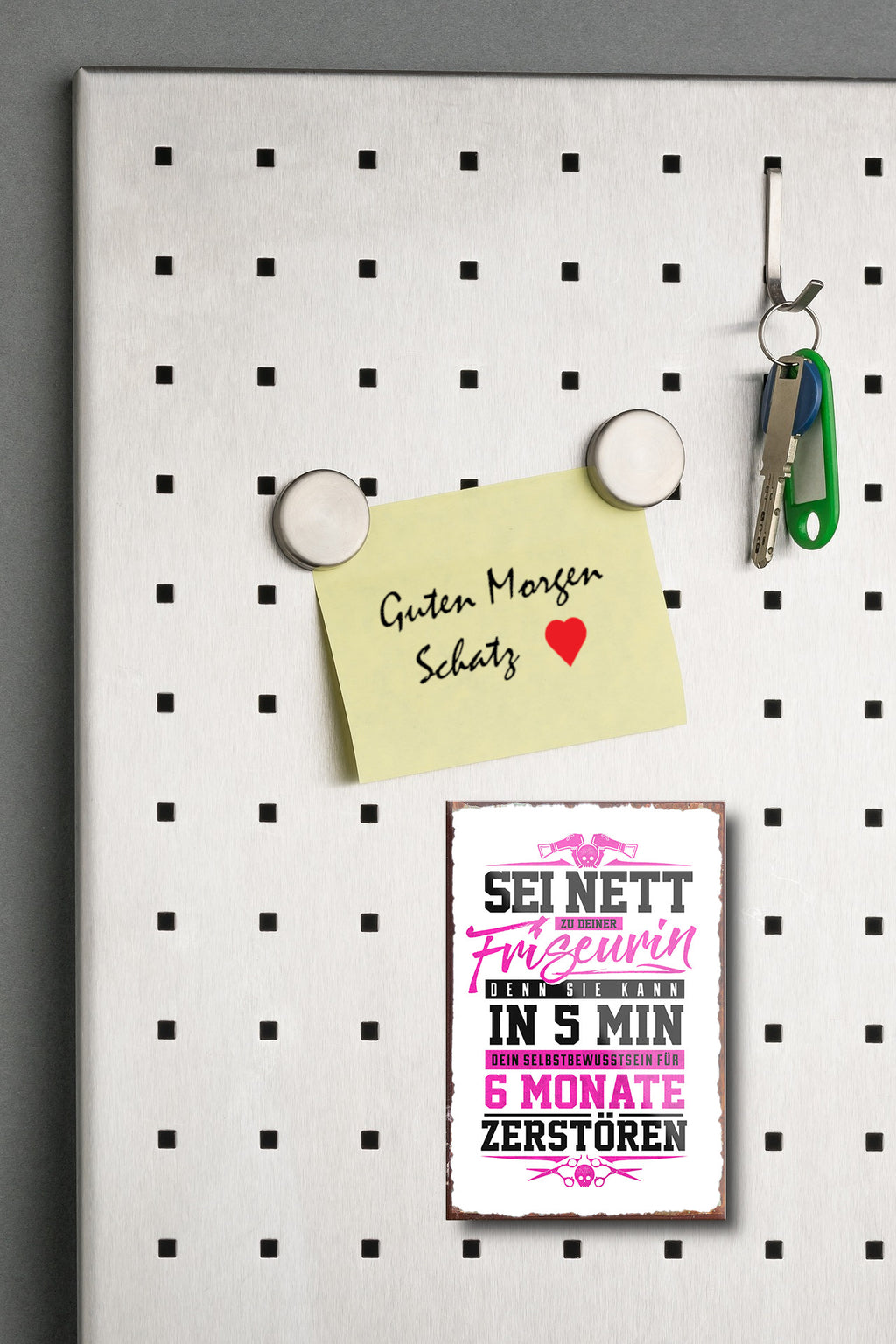 Magnet ''Sei nett zu deiner Friseurin'' 9x6x0,3cm