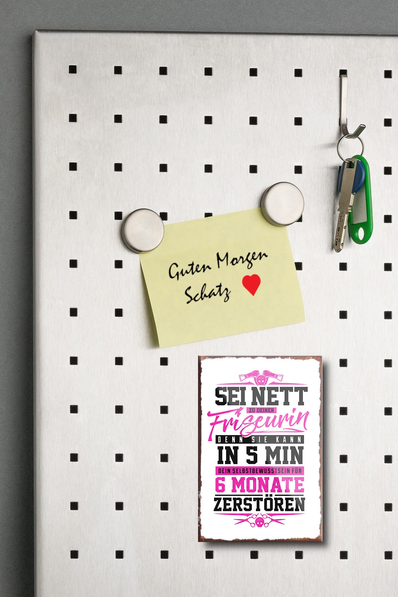 Magnet ''Sei nett zu deiner Friseurin'' 9x6x0,3cm