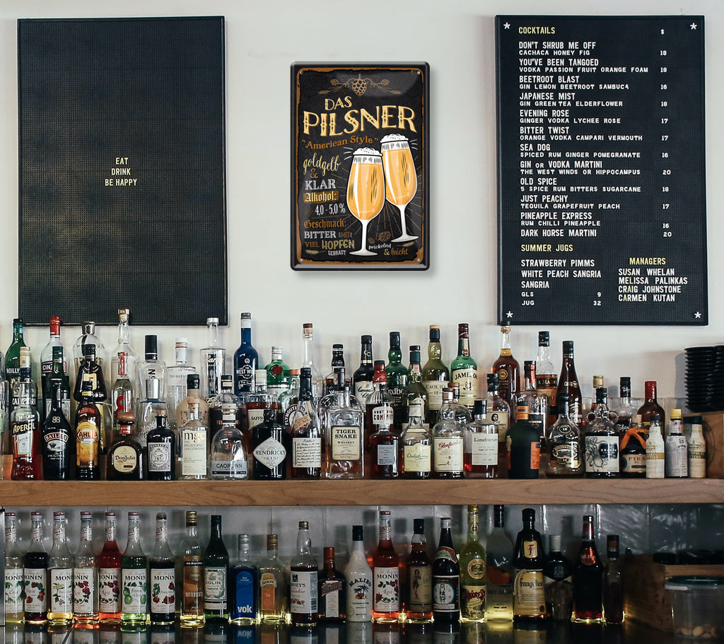 Blechschild ''Das Pilsner American Style'' 20x30cm
