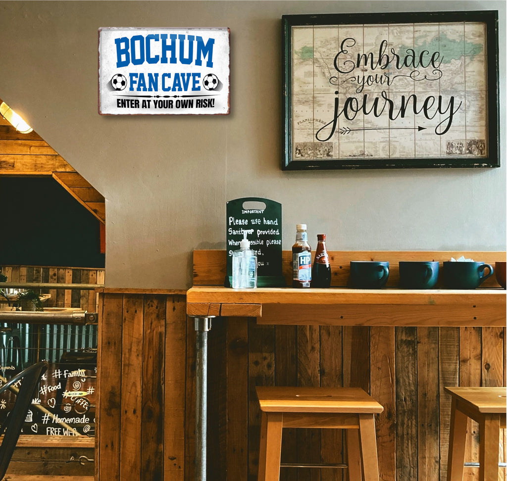 Blechschild ''Bochum Fan Cave'' 20x30cm