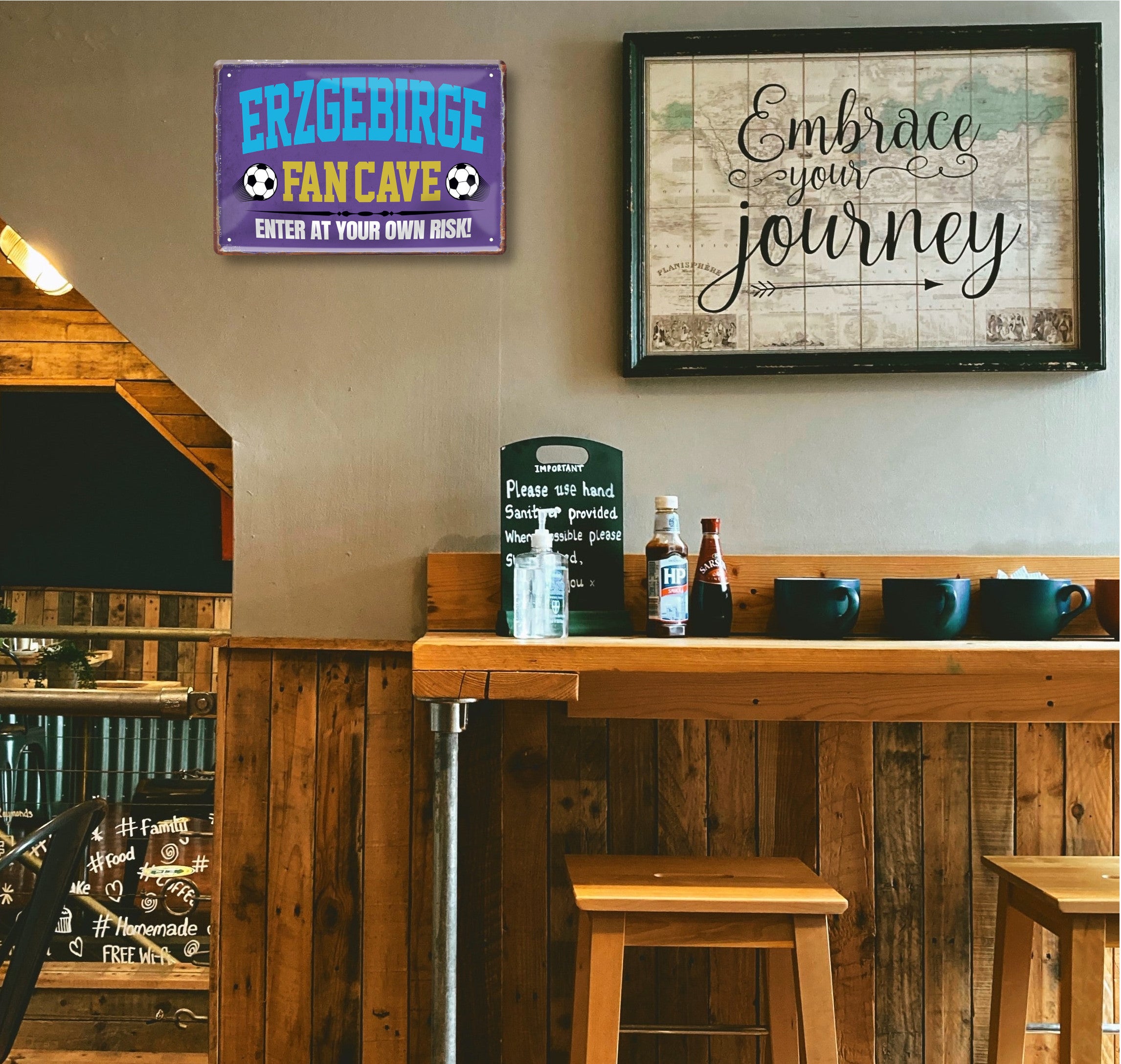 Blechschild ''Erzgebirge Fan Cave'' 20x30cm
