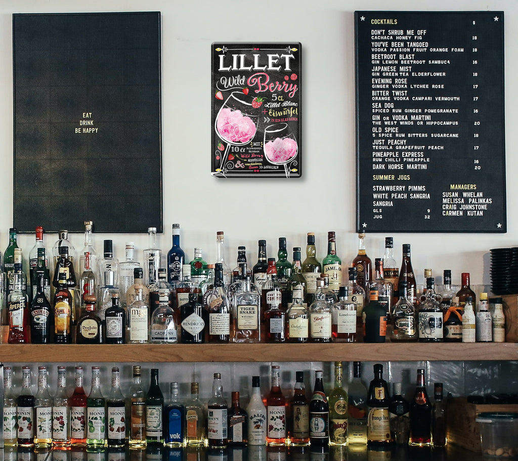 Tin Sign "Lillet Wild Berry" 20x30cm