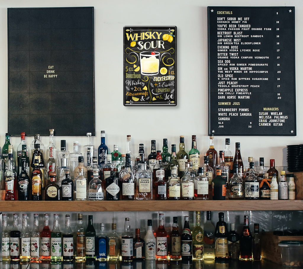 Blechschild ''Whiskey Sour'' 20x30cm