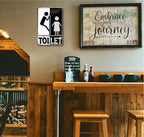 Blechschild ''Toilet (schauender Mann)'' 20x30cm