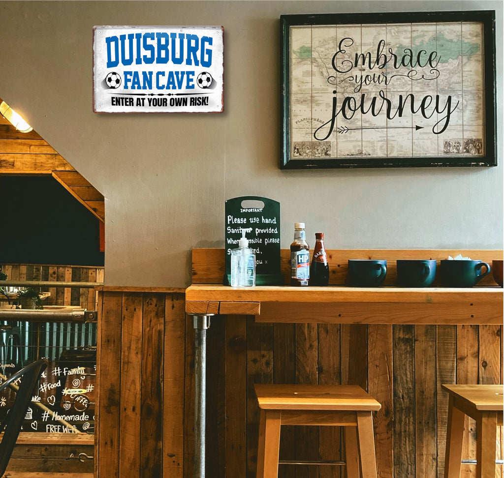 Blechschild ''Duisburg Fan Cave'' 20x30cm