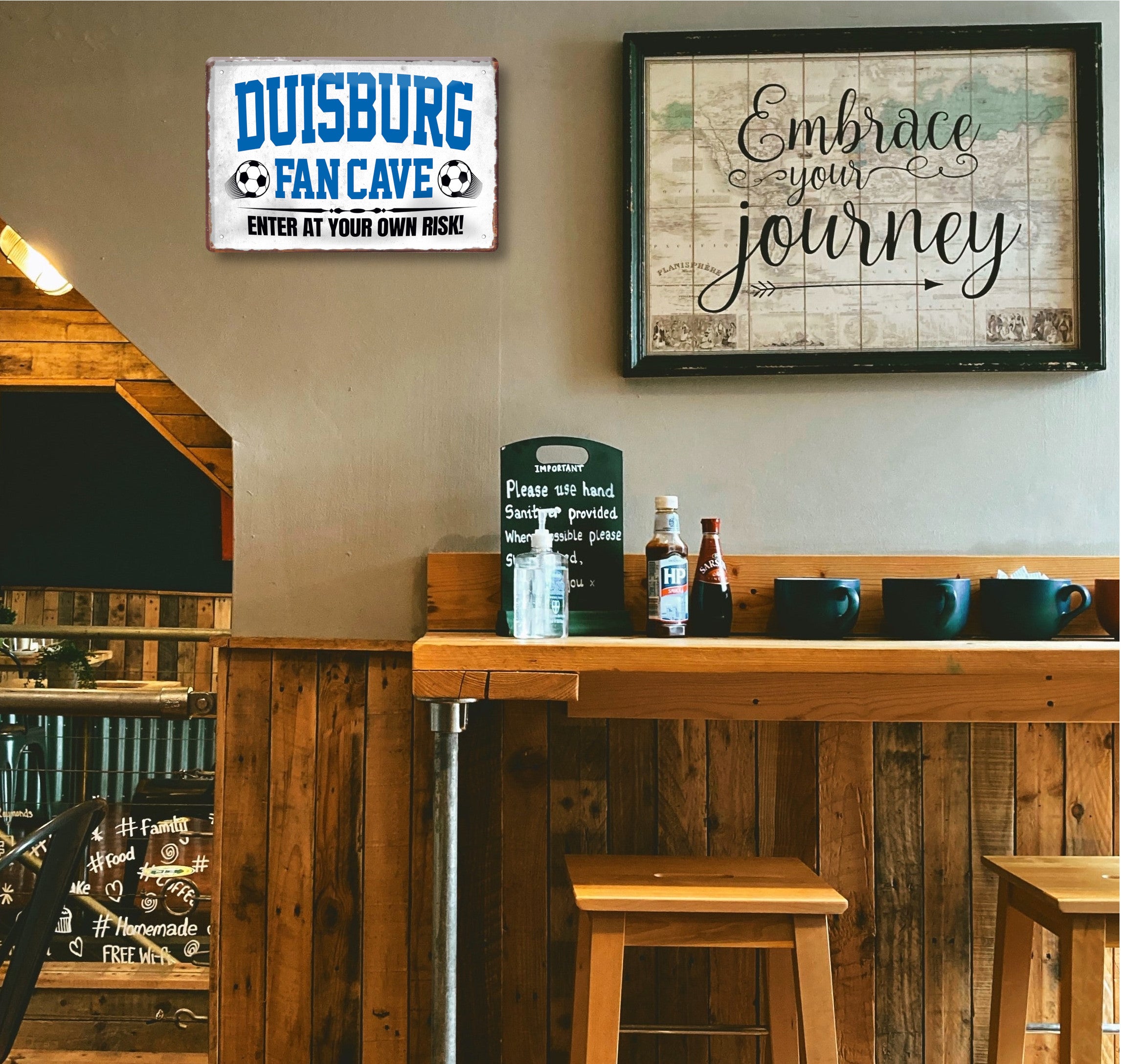 Blechschild ''Duisburg Fan Cave'' 20x30cm