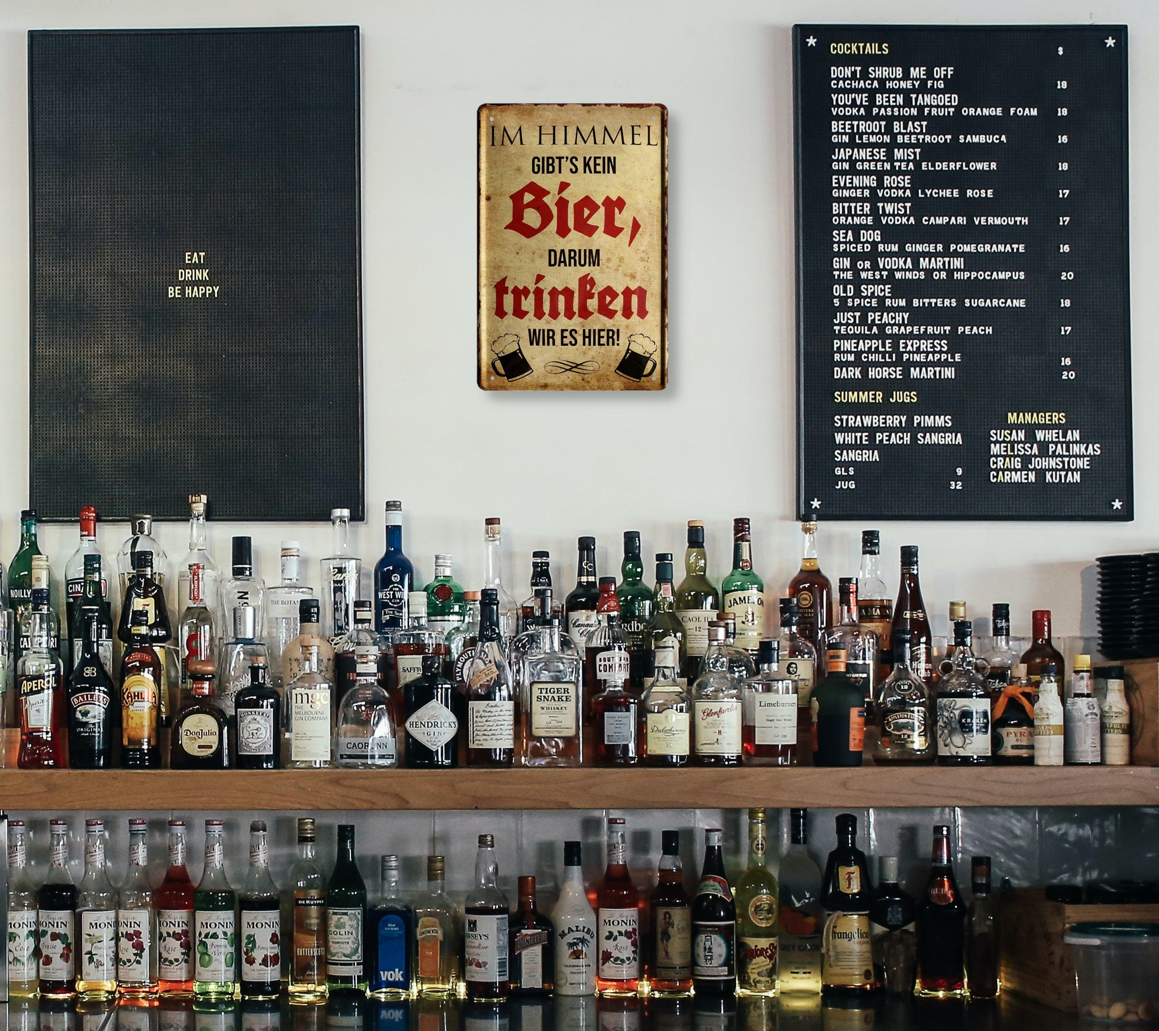 Blechschild ''Im Himmel gibts kein Bier'' 20x30cm