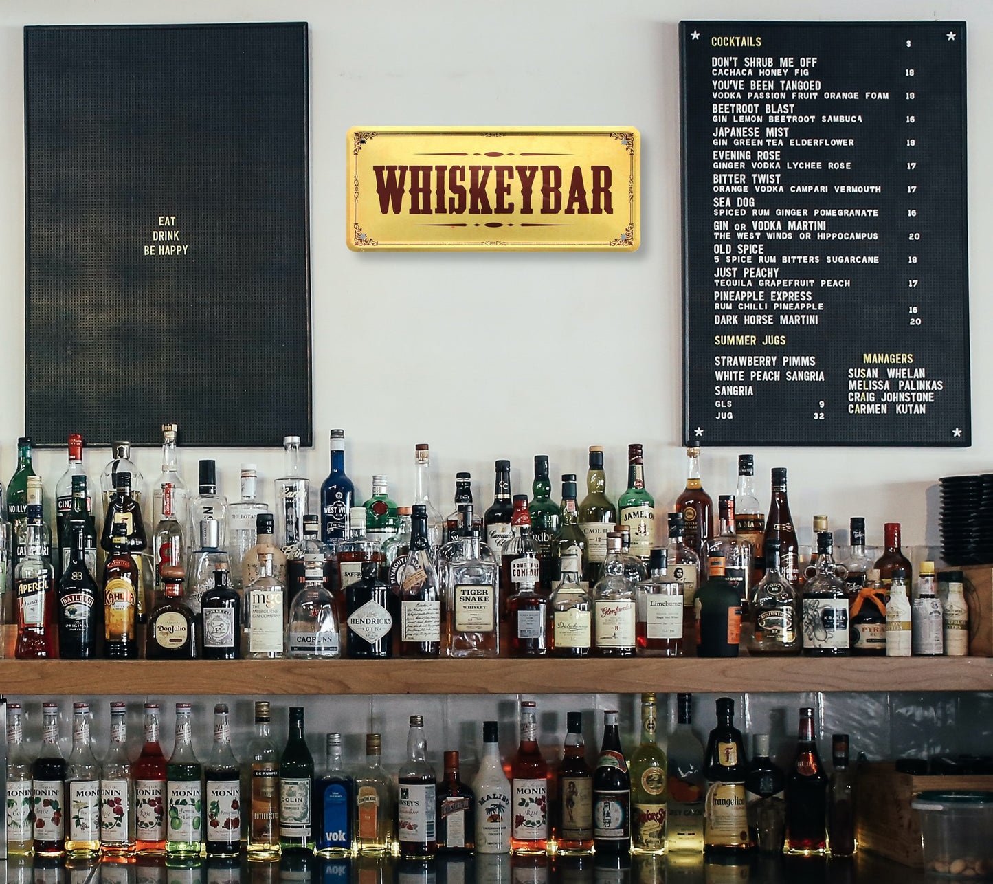 Tin Sign "Whiskey Bar" 28x12cm
