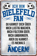 4252024216400 Schilderstore24 Schilderstore24 Blechschilder sind perfekt als Geschenk zu Weihnachten, Geburtstage, Feiern, Partys, Grillabende, Namenstag, Feiertag, Mädelsabend, Hochzeit. Jederzeit stilvoll im Wohnzimmer, Partykeller, Garage, Praxis, Büro, Café, Hauseingang Fußball Mannschaft Verein Bolzen Ball sport liga kicken stadion freizeit	 ''Bielefeld Fan ´20''		20x30cm