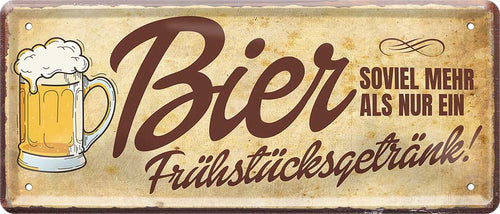 4252024222715 Schilderstore24 Schilderstore24 Blechschilder sind perfekt als Geschenk zu Weihnachten, Geburtstage, Feiern, Partys, Grillabende, Namenstag, Feiertag, Mädelsabend, Hochzeit. Jederzeit stilvoll im Wohnzimmer, Partykeller, Garage, Praxis, Büro, Café, Hauseingang Alkohol Kasten Bier Saufen Getränk Bier Alkohol schaumkrone promille hopfen	 ''Bier ist soviel mehr als nur ein Frühstücksgetränk''		28x12cm