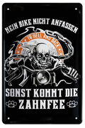 4252024220193 Schilderstore24 Schilderstore24 Blechschilder sind perfekt als Geschenk zu Weihnachten, Geburtstage, Feiern, Partys, Grillabende, Namenstag, Feiertag, Mädelsabend, Hochzeit. Jederzeit stilvoll im Wohnzimmer, Partykeller, Garage, Praxis, Büro, Café, Hauseingang Mechaniker Auto Motorrad Werkstatt auto werkstatt tüfteln schrauber	 ''Bike nicht anfassen Zahnfee''		20x30cm