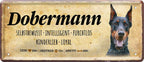 4252024224221 Schilderstore24 Schilderstore24 Blechschilder sind perfekt als Geschenk zu Weihnachten, Geburtstage, Feiern, Partys, Grillabende, Namenstag, Feiertag, Mädelsabend, Hochzeit. Jederzeit stilvoll im Wohnzimmer, Partykeller, Garage, Praxis, Büro, Café, Hauseingang Haustier Tier Freund knuddelig Zuhause Katze Hund Hamster Meerschwein haustier	 ''Dobermann''		28x12cm