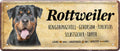 4252024224498 Schilderstore24 	Schilderstore24 Blechschilder sind perfekt als Geschenk zu Weihnachten, Geburtstage, Feiern, Partys, Grillabende, Namenstag, Feiertag, Mädelsabend, Hochzeit. Jederzeit stilvoll im Wohnzimmer, Partykeller, Garage, Praxis, Büro, Café, Hauseingang Haustier Tier Freund knuddelig Zuhause Katze Hund Hamster Meerschwein haustier ''Rottweiler''		28x12cm
