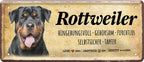 4252024224498 Schilderstore24 	Schilderstore24 Blechschilder sind perfekt als Geschenk zu Weihnachten, Geburtstage, Feiern, Partys, Grillabende, Namenstag, Feiertag, Mädelsabend, Hochzeit. Jederzeit stilvoll im Wohnzimmer, Partykeller, Garage, Praxis, Büro, Café, Hauseingang Haustier Tier Freund knuddelig Zuhause Katze Hund Hamster Meerschwein haustier ''Rottweiler''		28x12cm