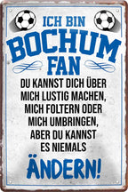 4252024216417 Schilderstore24 Schilderstore24 Blechschilder sind perfekt als Geschenk zu Weihnachten, Geburtstage, Feiern, Partys, Grillabende, Namenstag, Feiertag, Mädelsabend, Hochzeit. Jederzeit stilvoll im Wohnzimmer, Partykeller, Garage, Praxis, Büro, Café, Hauseingang Fußball Mannschaft Verein Bolzen Ball sport liga kicken stadion freizeit	 ''Bochum Fan ´20''		20x30cm