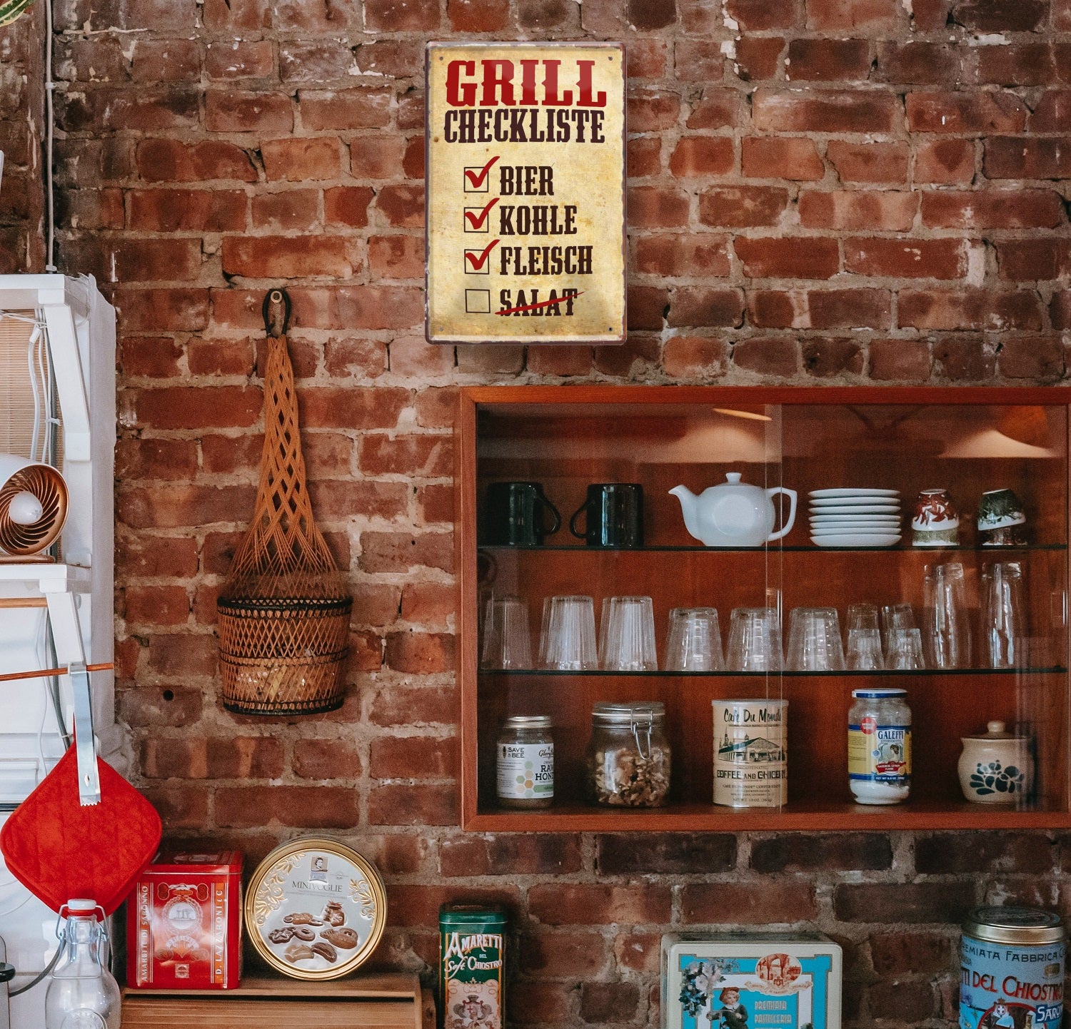 Blechschild ''Grill Checkliste'' 20x30cm