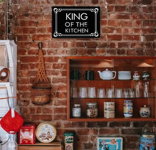 Blechschild ''King of the kitchen'' 20x30cm
