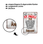 Blechschild ''Pauli Fan ´20'' 20x30cm