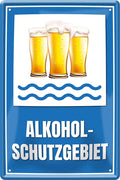 4252024213003	Schilderstore24 Bier Alkohol schnaps promille tequila	"Alkoholischen Getränken" ''Alkoholschutzgebiet (blauer Hintergrund)''		20x30cm	Geschenk Lustige Sprüche Feier Vintage Retro Geburtstag Deko Party Überraschung Fan	Alkohol Cocktail Bier Sekt Getränk