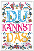 4252024219432 Schilderstore24 Schilderstore24 Blechschilder sind perfekt als Geschenk zu Weihnachten, Geburtstage, Feiern, Partys, Grillabende, Namenstag, Feiertag, Mädelsabend, Hochzeit. Jederzeit stilvoll im Wohnzimmer, Partykeller, Garage, Praxis, Büro, Café, Hauseingang Sarkasmus Ironie Funny Schwarzer Humor faul dumm fun rente lästern teufel	 ''Du kannst das (weißer, bunter Hintergrund)''		20x30cm