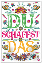4252024219449 Schilderstore24 	Schilderstore24 Blechschilder sind perfekt als Geschenk zu Weihnachten, Geburtstage, Feiern, Partys, Grillabende, Namenstag, Feiertag, Mädelsabend, Hochzeit. Jederzeit stilvoll im Wohnzimmer, Partykeller, Garage, Praxis, Büro, Café, Hauseingang Sarkasmus Ironie Funny Schwarzer Humor faul dumm fun rente lästern teufel ''Du schaffst das (weißer, bunter Hintergrund)''		20x30cm