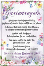 4252024217391 Schilderstore24 Schilderstore24 Blechschilder sind perfekt als Geschenk zu Weihnachten, Geburtstage, Feiern, Partys, Grillabende, Namenstag, Feiertag, Mädelsabend, Hochzeit. Jederzeit stilvoll im Wohnzimmer, Partykeller, Garage, Praxis, Büro, Café, Hauseingang Garten Haushalt Heim Zuhause Gartenarbeit Hausarbeit Zuhause Blumen	 ''Gartenregeln. Dein garten ist ein Ort der Vielfalt (weißer Hintergrund, Blumen)''		20x30cm