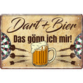 4252024215182 Schilderstore24 Schilderstore24 Blechschilder sind perfekt als Geschenk zu Weihnachten, Geburtstage, Feiern, Partys, Grillabende, Namenstag, Feiertag, Mädelsabend, Hochzeit. Jederzeit stilvoll im Wohnzimmer, Partykeller, Garage, Praxis, Büro, Café, Hauseingang Dart Kneipe Hobby Dartscheibe Pfeil dartgame freizeit sport aktivitäten	 ''Dart & Bier Das gönn ich mir (braun)''		20x30cm