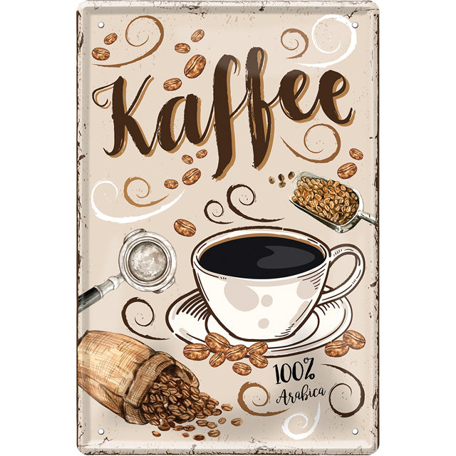 4252024215892 Schilderstore24 Schilderstore24 Blechschilder sind perfekt als Geschenk zu Weihnachten, Geburtstage, Feiern, Partys, Grillabende, Namenstag, Feiertag, Mädelsabend, Hochzeit. Jederzeit stilvoll im Wohnzimmer, Partykeller, Garage, Praxis, Büro, Café, Hauseingang Lebensmittel Kaffee Kuchen Tee Grill crepes teigware süßigkeit essen grill wurst	 ''Kaffee''		20x30cm
