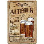4252024214116 Schilderstore24 Schilderstore24 Blechschilder sind perfekt als Geschenk zu Weihnachten, Geburtstage, Feiern, Partys, Grillabende, Namenstag, Feiertag, Mädelsabend, Hochzeit. Jederzeit stilvoll im Wohnzimmer, Partykeller, Garage, Praxis, Büro, Café, Hauseingang Alkohol Kasten Bier Saufen Getränk Bier Alkohol schaumkrone promille hopfen	 ''Altbier (drei Gläser, braun)''		20x30cm