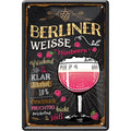 4252024214192 Schilderstore24 Schilderstore24 Blechschilder sind perfekt als Geschenk zu Weihnachten, Geburtstage, Feiern, Partys, Grillabende, Namenstag, Feiertag, Mädelsabend, Hochzeit. Jederzeit stilvoll im Wohnzimmer, Partykeller, Garage, Praxis, Büro, Café, Hauseingang Alkohol Kasten Bier Saufen Getränk Bier Alkohol schaumkrone promille hopfen	 ''Berliner Weisse Himbeere''		20x30cm