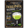 4252024214208 Schilderstore24 	Schilderstore24 Blechschilder sind perfekt als Geschenk zu Weihnachten, Geburtstage, Feiern, Partys, Grillabende, Namenstag, Feiertag, Mädelsabend, Hochzeit. Jederzeit stilvoll im Wohnzimmer, Partykeller, Garage, Praxis, Büro, Café, Hauseingang Alkohol Kasten Bier Saufen Getränk Bier Alkohol schaumkrone promille hopfen ''Berliner Weisse Waldmeister''		20x30cm