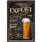 4252024214314 Schilderstore24 	Schilderstore24 Blechschilder sind perfekt als Geschenk zu Weihnachten, Geburtstage, Feiern, Partys, Grillabende, Namenstag, Feiertag, Mädelsabend, Hochzeit. Jederzeit stilvoll im Wohnzimmer, Partykeller, Garage, Praxis, Büro, Café, Hauseingang Alkohol Kasten Bier Saufen Getränk Bier Alkohol schaumkrone promille hopfen ''Export Bier''		20x30cm