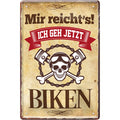 4252024219128 Schilderstore24 Schilderstore24 Blechschilder sind perfekt als Geschenk zu Weihnachten, Geburtstage, Feiern, Partys, Grillabende, Namenstag, Feiertag, Mädelsabend, Hochzeit. Jederzeit stilvoll im Wohnzimmer, Partykeller, Garage, Praxis, Büro, Café, Hauseingang Freizeit Sport Ballsport Aktivitäten bowling dart kegeln biken rad hobby	 ''Mir reicht´s! Biken''		20x30cm