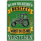 4252024219388 Schilderstore24 Schilderstore24 Blechschilder sind perfekt als Geschenk zu Weihnachten, Geburtstage, Feiern, Partys, Grillabende, Namenstag, Feiertag, Mädelsabend, Hochzeit. Jederzeit stilvoll im Wohnzimmer, Partykeller, Garage, Praxis, Büro, Café, Hauseingang Traktor Maschine Landmaschine Feld bauer landwirt landwirtschaft schlepper	 ''Wenn du keinen besitzt Traktor (grün)''		20x30cm