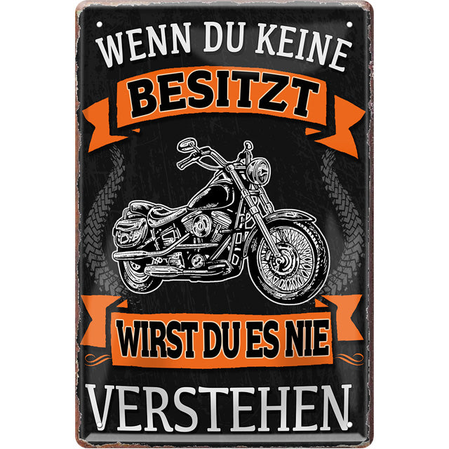 4252024220551 Schilderstore24 Schilderstore24 Schilderstore24 Blechschilder sind perfekt als Geschenk zu Weihnachten, Geburtstage, Feiern, Partys, Grillabende, Namenstag, Feiertag, Mädelsabend, Hochzeit. Jederzeit stilvoll im Wohnzimmer, Partykeller, Garage, Praxis, Büro, Café, Hauseingang Mechaniker Auto Motorrad Werkstatt auto werkstatt tüfteln schrauber ''Wenn du keine besitzt Motorrad''		20x30cm